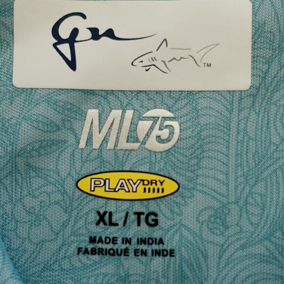 Greg Norman Women's Ml75 Play Dry Golf Tennis Pickleball Blue Zip Polo Top XL - Picture 7 of 14